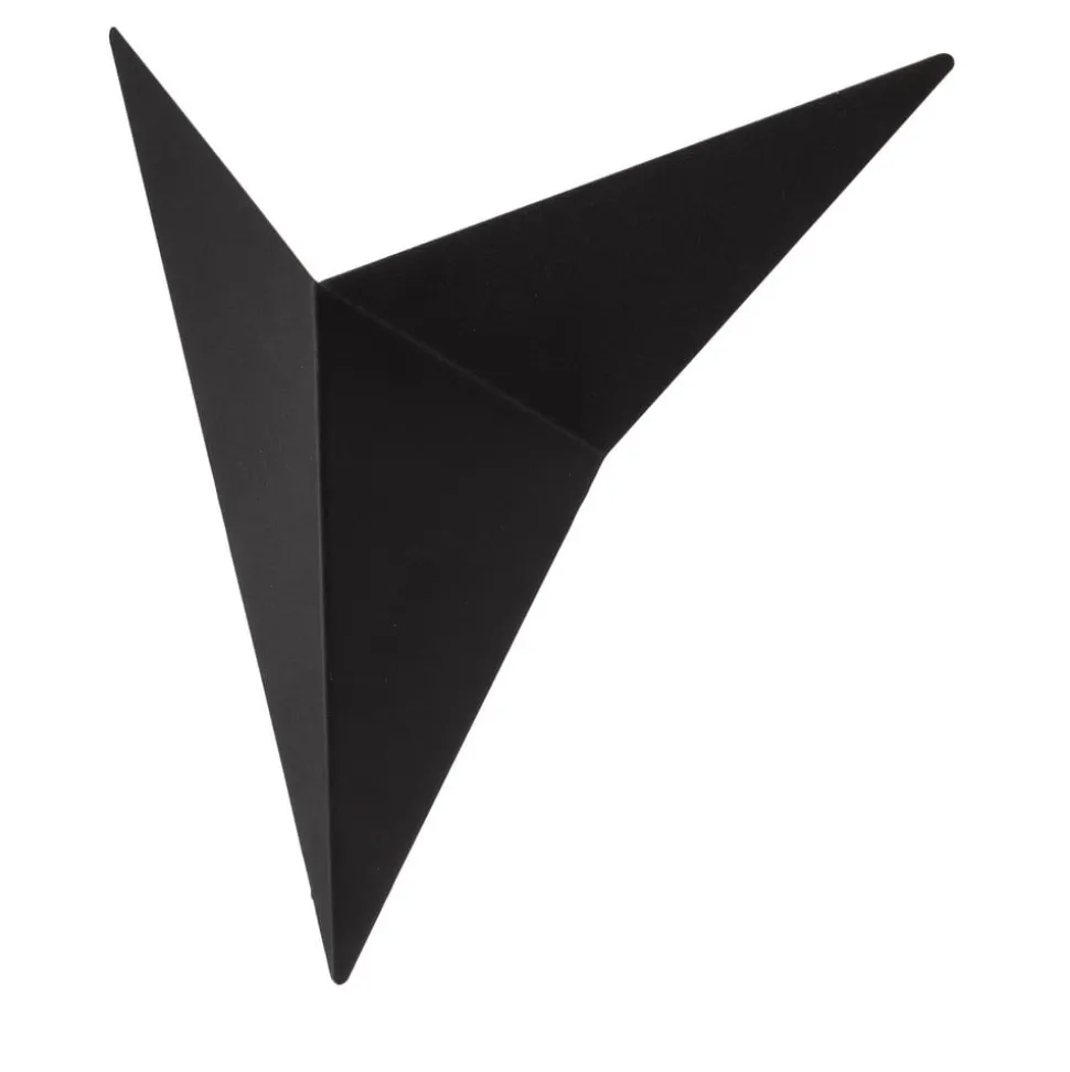 Bird 3201 wandlamp, driehoekig ontwerp, zwart