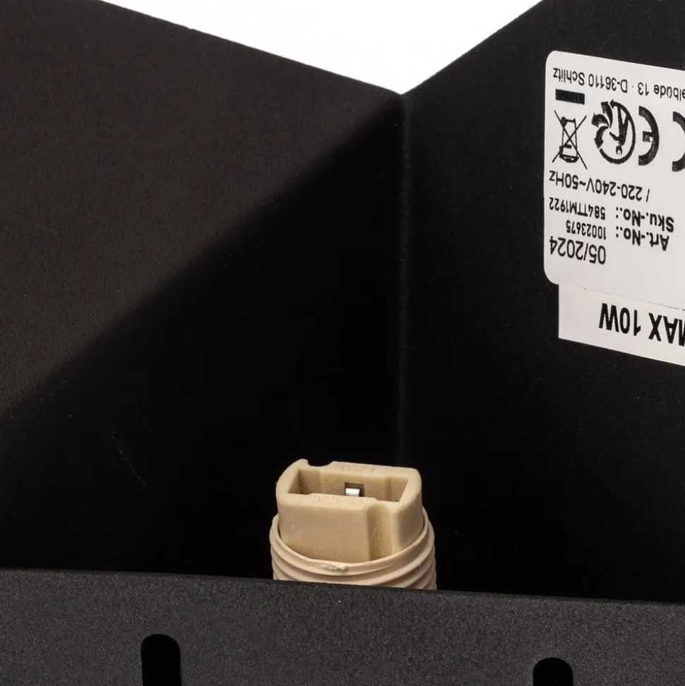 Bird 3201 wandlamp, driehoekig ontwerp, zwart