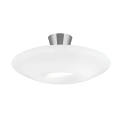 Blanc plafondlamp, opaal glas, mat nikkel