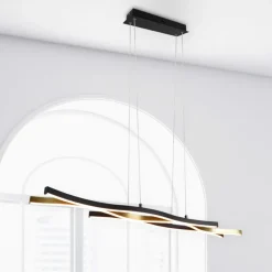 Blaze LED hanglamp, CCT, dimbaar, messing