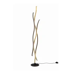 Blaze LED vloerlamp met dimmer, CCT, messing