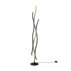 Blaze LED vloerlamp met dimmer, CCT, messing