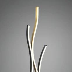 Blaze LED vloerlamp met dimmer, CCT, messing