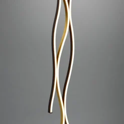 Blaze LED vloerlamp met dimmer, CCT, messing