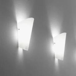 Bloom wandlamp van glas, zilver