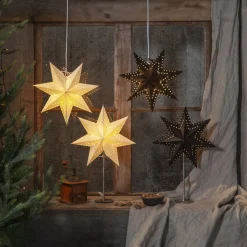 Bobo tafellamp, wit, papieren ster, hoogte 51 cm, E14