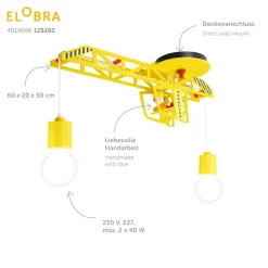 Bodo plafondlamp in kraanvorm