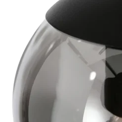 Bollique hanglamp, rookgrijs/zwart, glas, 5-lamps