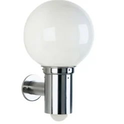 Bolvormige buitenwandlamp 157 met bewegingssensor