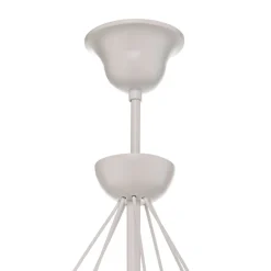 Bona - witte kroonluchter met stoffen kappen