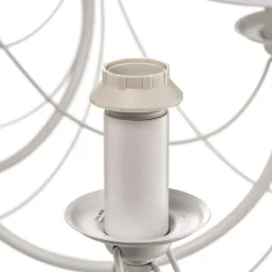 Bona - witte kroonluchter met stoffen kappen