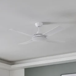 Bondi 1 plafondventilator, mat wit, afstandsbediening