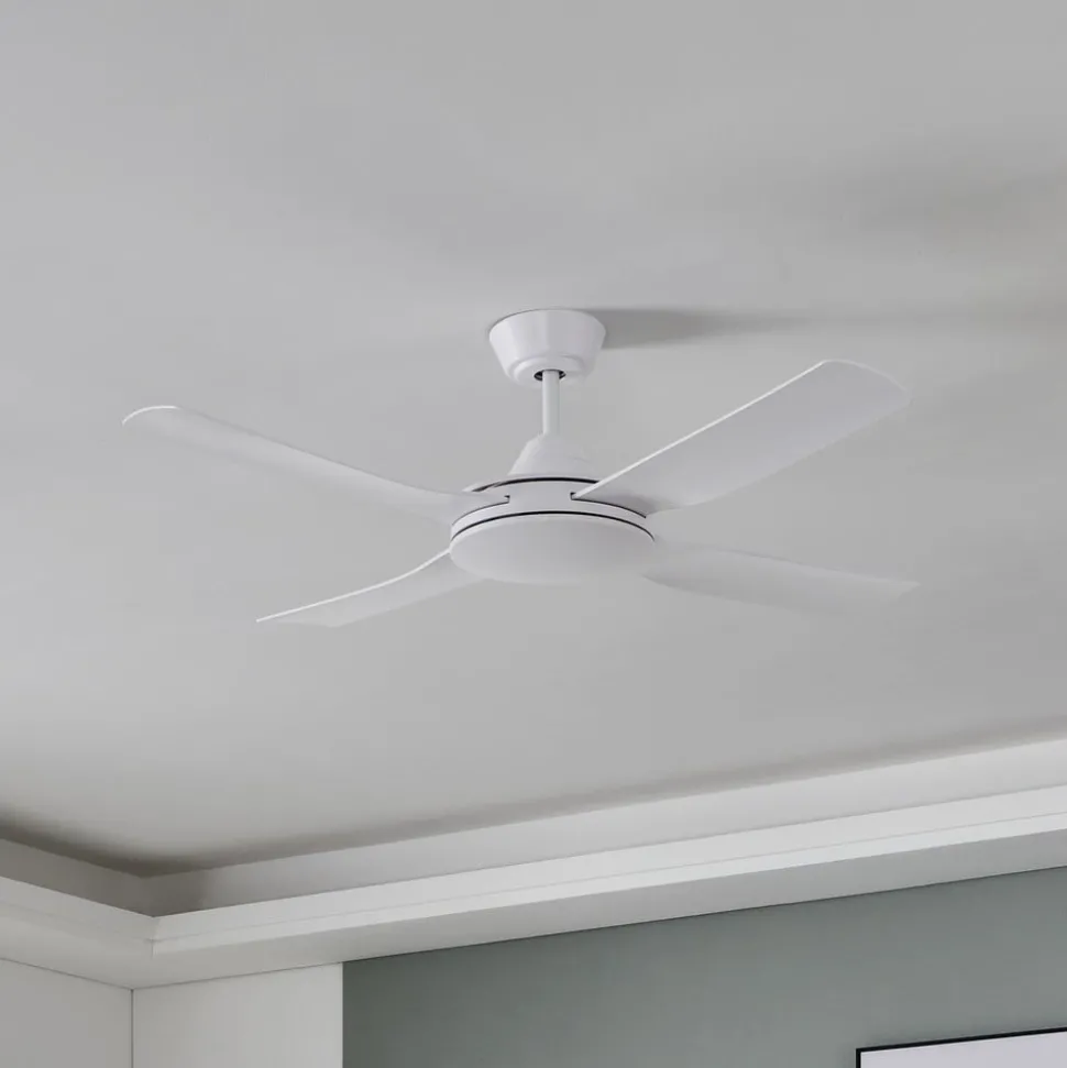 Bondi 1 plafondventilator, mat wit, afstandsbediening