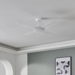 Bondi 1 plafondventilator, mat wit, afstandsbediening