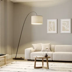 Booglamp Alice met textiel kap coffee