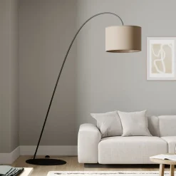 Booglamp Alice met textiel kap coffee