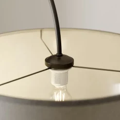 Booglamp Alice met textiel kap grijs