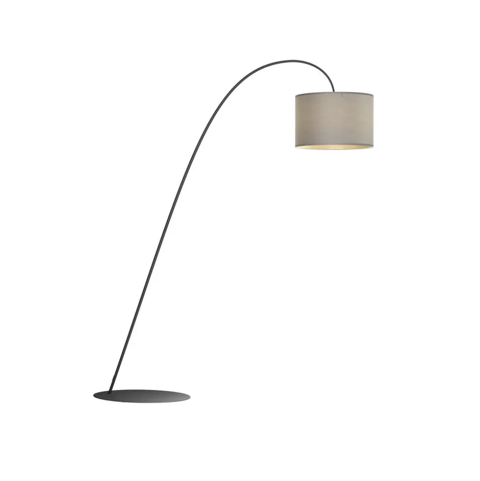 Booglamp Alice met textiel kap grijs