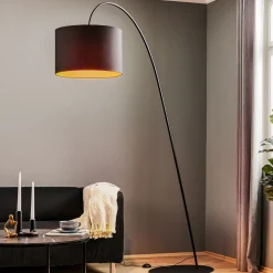 Booglamp Alice met zwart-gouden kap