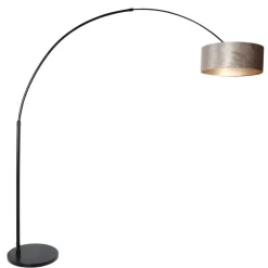 Boog-vloerlamp Sparkled Light zwart/zilver