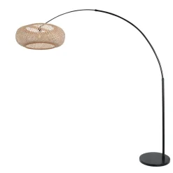 Boog-vloerlamp Sparkled Light zwart/beuken