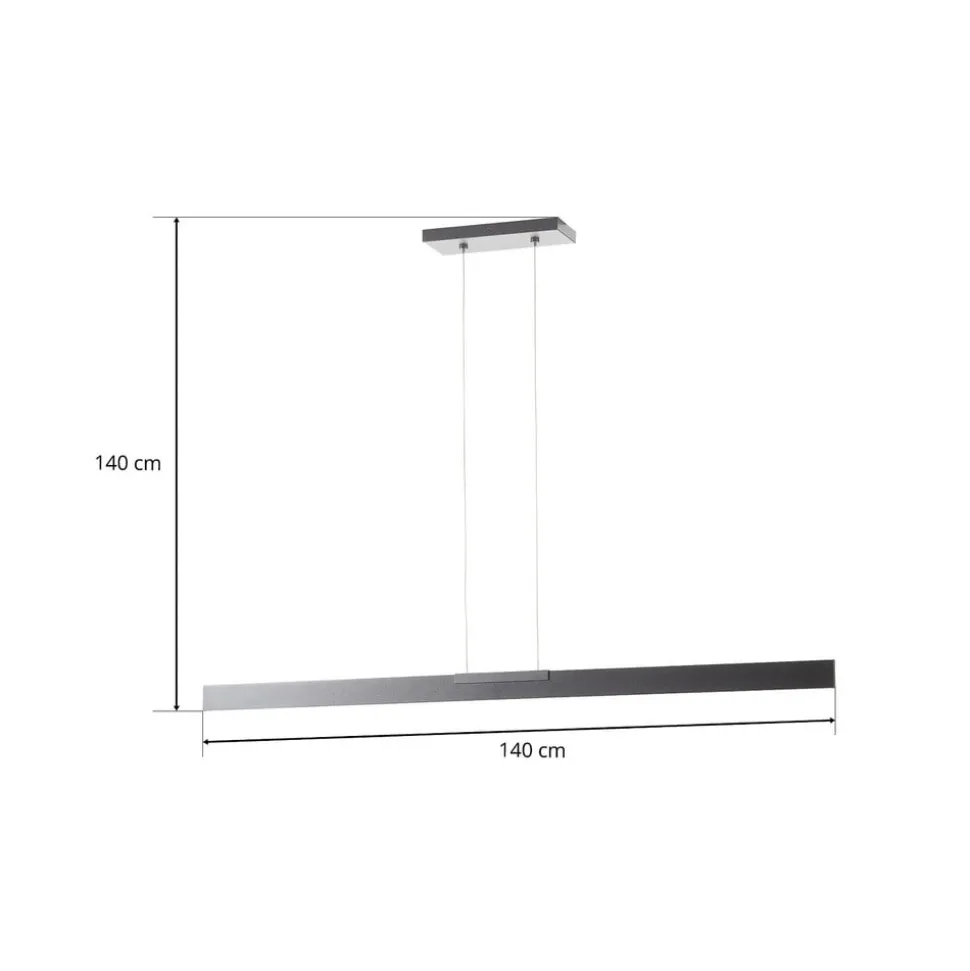 Bopp Nano - LED hanglamp, zwart 140 cm