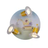 Bouwplaats graafmachine plafondlamp, geel, Ø 29 cm, 3-lamps