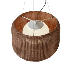 Bover buiten hanglamp Fora 90, grafietbruin/bruin, E27