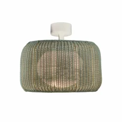 Bover buiten plafondlamp Fora, naturel wit/beige, Ø 50 cm