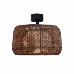 Bover buiten plafondlamp Fora, grafietbruin/bruin, Ø 50 cm