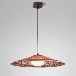 Bover LED buiten hanglamp Nans Balis S/55, bruin/rood