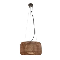 Bover LED buiten hanglamp Fora S, grafietbruin/bruinØ 50 cm