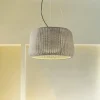 Bover LED buiten hanglamp Perris, bruin/beige, Ø 47 cm