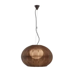 Bover LED buiten hanglamp Garota, grafietbruin/bruin Ø 72 cm