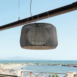 Bover LED buiten hanglamp Fora 90, grafietbruin/bruin