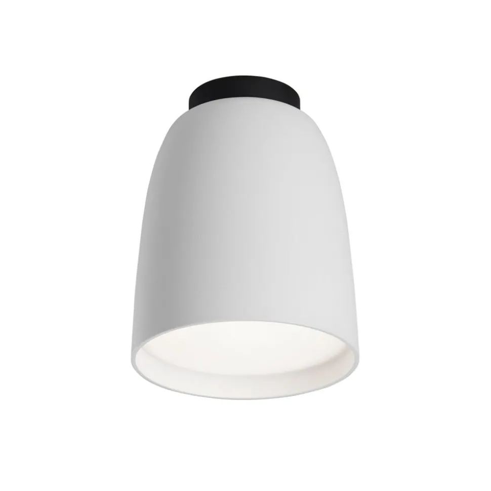 Bover LED buiten plafondlamp Moer, wit, aluminium/staal, Ø 10 cm