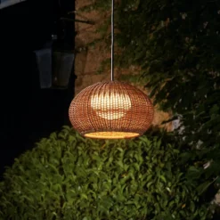 Bover LED hanglamp Garota, stekker grafietbruin/bruin