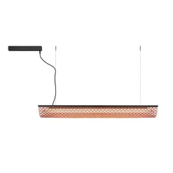 Bover LED hanglamp Nans Balis S/140, bruin/rood, 140 cm
