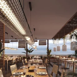 Bover LED hanglamp Nans Balis S/140, bruin/bruin, 140 cm