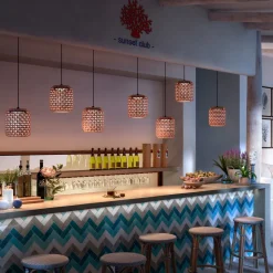 Bover Nans S/21 LED buiten hanglamp, rood