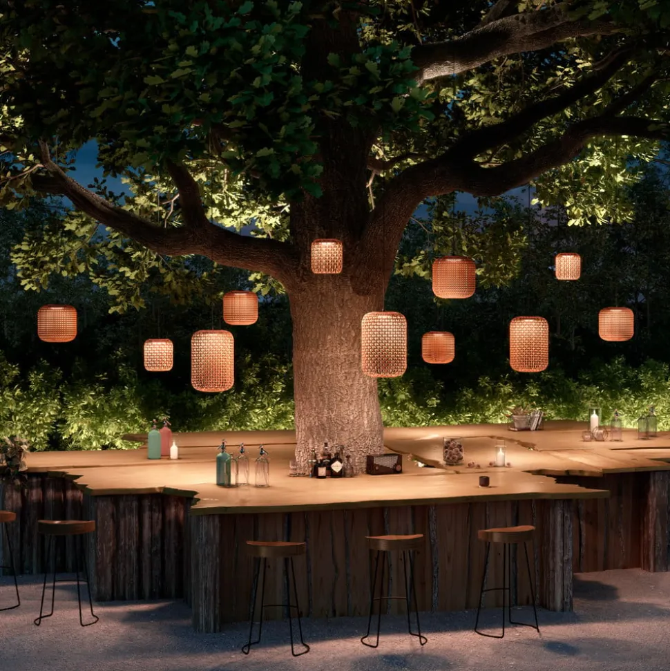 Bover Nans S/21 LED buiten hanglamp, rood