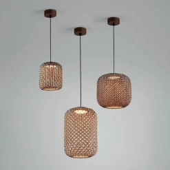 Bover Nans S/21 LED buiten hanglamp, bruin