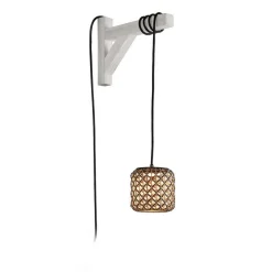 Bover Nans S/16/H LED hanglamp, stekker, bruin