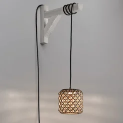 Bover Nans S/16/H LED hanglamp, stekker, bruin