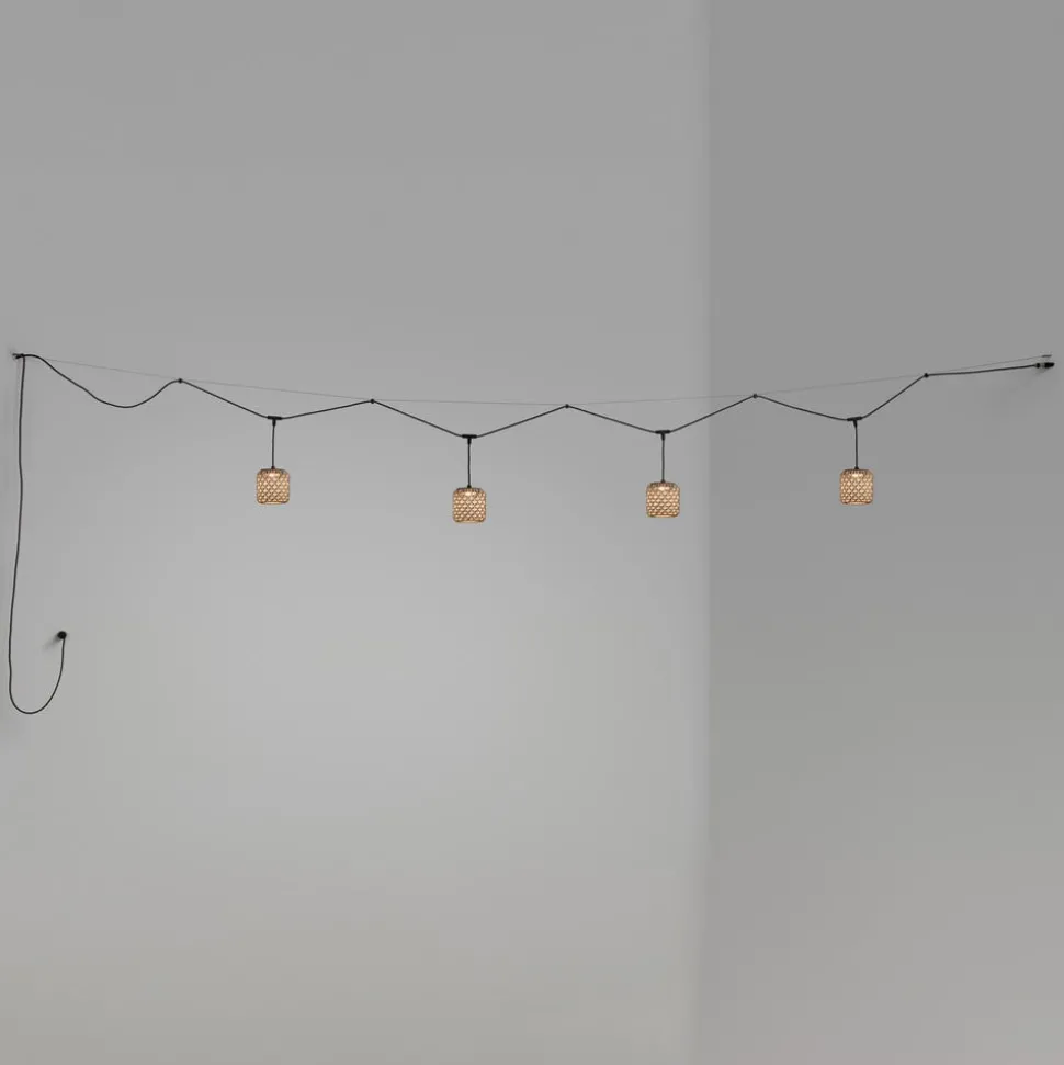 Bover Nans S/16/4L LED-buiten hanglamp, bruin