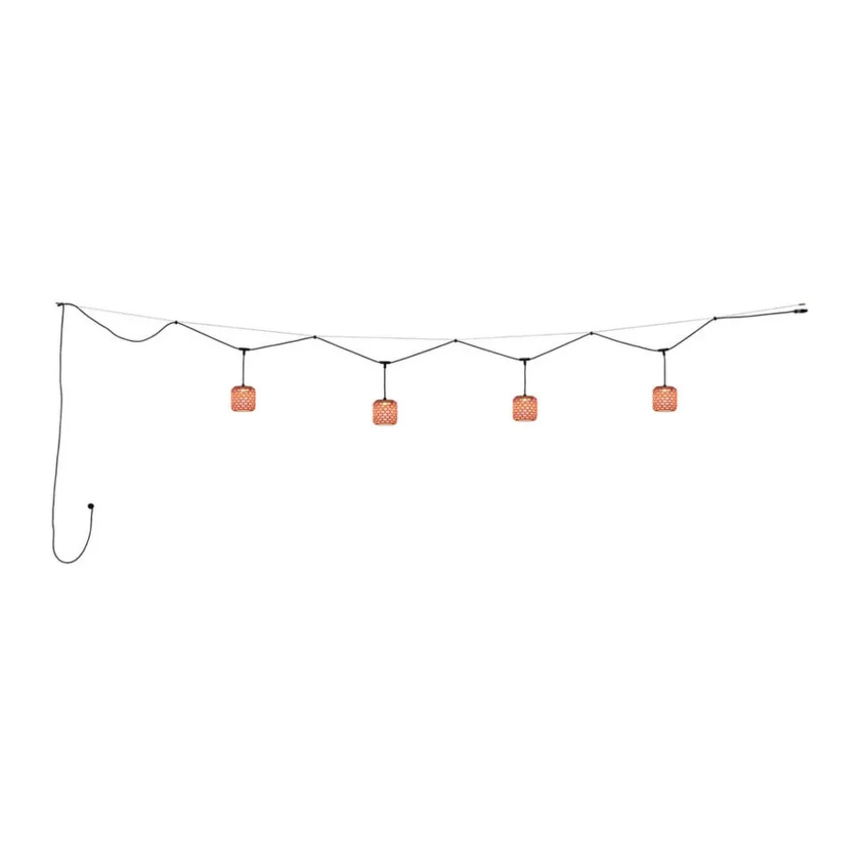 Bover Nans S/16/4L LED-buiten hanglamp, rood