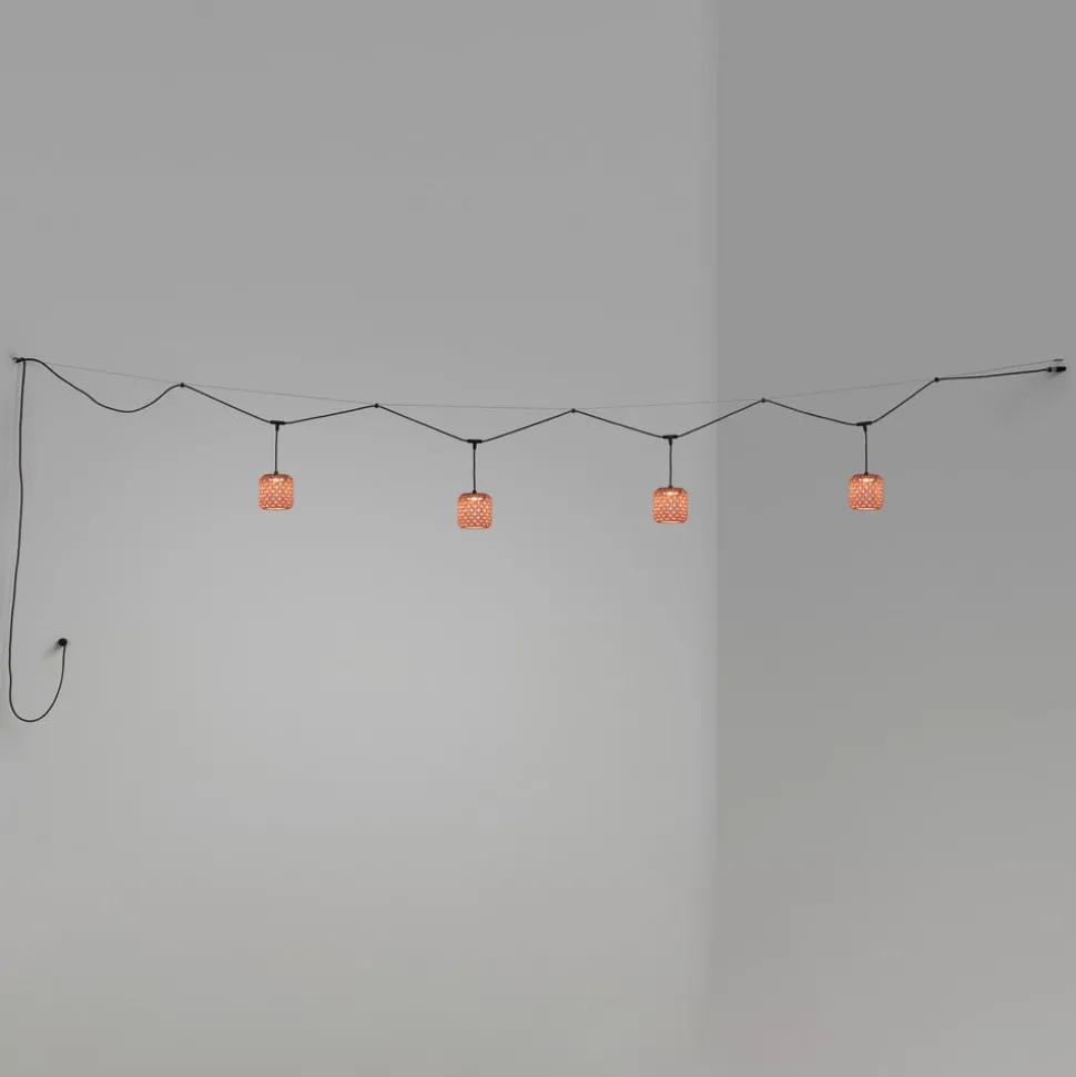 Bover Nans S/16/4L LED-buiten hanglamp, rood