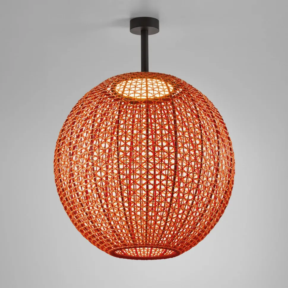 Bover Nans Sphere PF/80 LED buiten plafondlamp rood