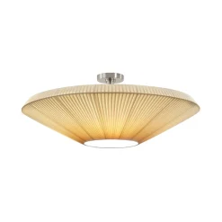 Bover Siam 80 plafondlamp, nikkel/crèmekleurig, kunststof