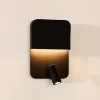 Boxer LED wandlamp met spot, zwart